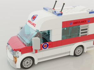 Lego Ambulance and paramedics squad Modello 3D