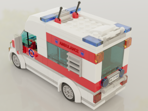 Lego Ambulance and paramedics squad Modello 3D