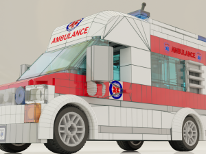 Lego Ambulance and paramedics squad Modello 3D