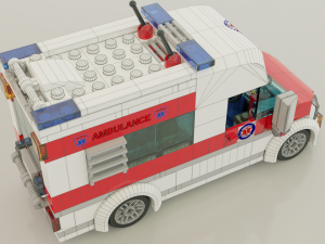 Lego Ambulance and paramedics squad Modello 3D