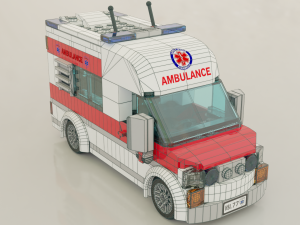 Lego Ambulance and paramedics squad Modello 3D