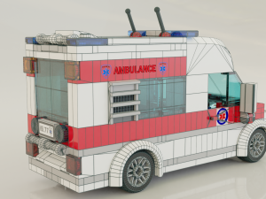 Lego Ambulance and paramedics squad Modello 3D