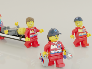 Lego Ambulance and paramedics squad Modello 3D