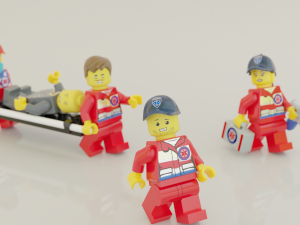 Lego Ambulance and paramedics squad Modello 3D