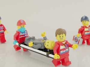 Lego Ambulance and paramedics squad Modello 3D