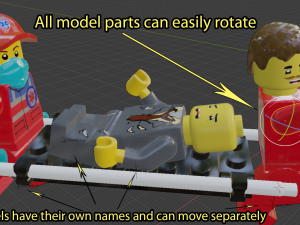 Lego Ambulance and paramedics squad Modello 3D