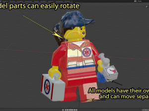 Lego Ambulance and paramedics squad Modello 3D