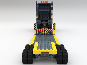 Lego Truck Bulldozer Road Roller with 3 drivers and trailer Modèle 3D
