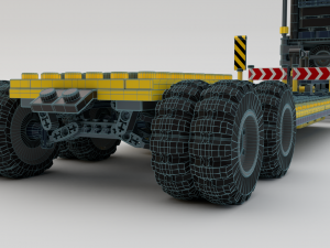 Lego Truck Bulldozer Road Roller with 3 drivers and trailer Modèle 3D