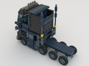 Lego Truck Bulldozer Road Roller with 3 drivers and trailer Modèle 3D