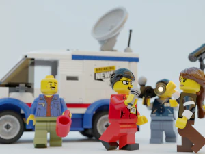 Lego news crew reporters 3D Model