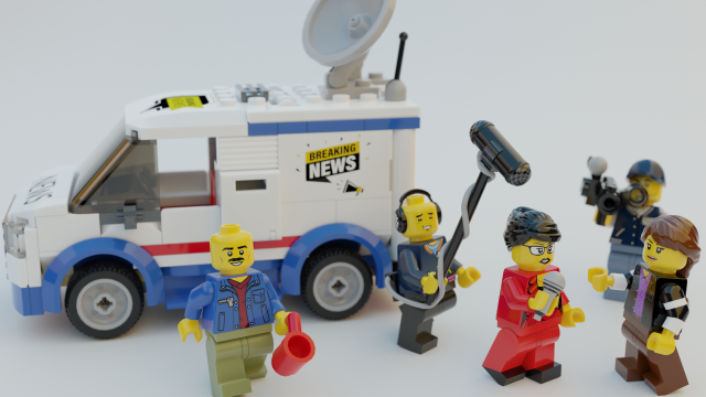 Lego news crew reporters 3D