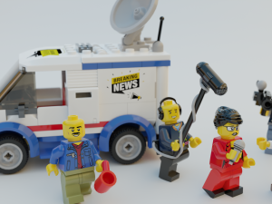 Lego news crew reporters 3D Modell
