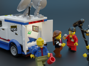 Lego news crew reporters 3D Modell