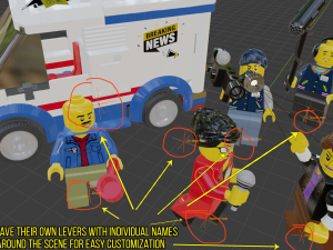 Lego news crew reporters 3D Modell