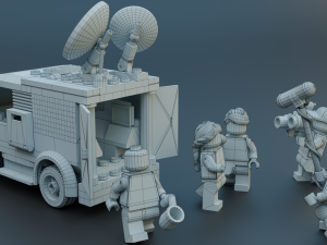 Lego news crew reporters 3D Modell