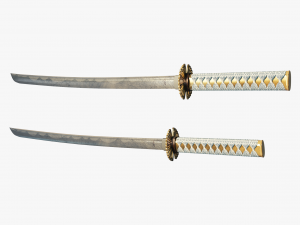 Japanese Katana Swords 3Dモデル