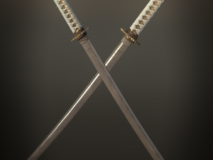 Japanese Katana Swords Model 3D