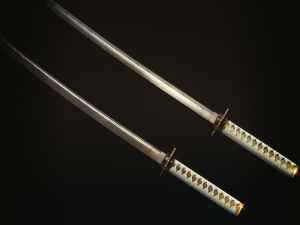 Japanese Katana Swords Model 3D