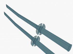 Japanese Katana Swords Model 3D