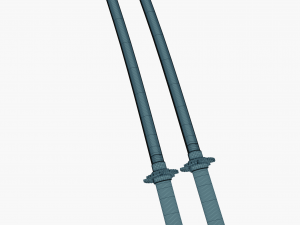 Japanese Katana Swords Model 3D