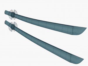 Japanese Katana Swords Model 3D