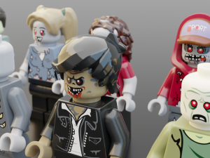 Lego Zombie pack 3D in 3DExport