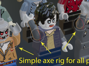 Lego Zombie pack 3Dモデル