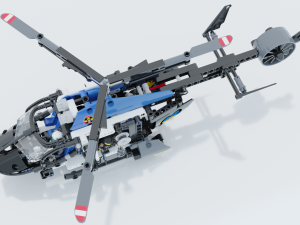 Lego Helicopter UA AIR FORCE Model 3D