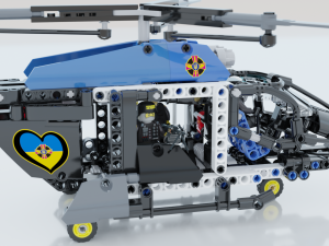 Lego Helicopter UA AIR FORCE Model 3D