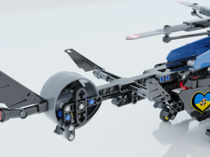 Lego Helicopter UA AIR FORCE Model 3D