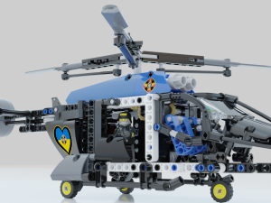 Lego Helicopter UA AIR FORCE Model 3D
