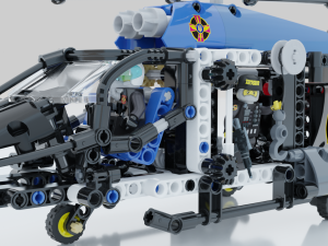Lego Helicopter UA AIR FORCE Model 3D