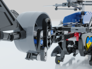Lego Helicopter UA AIR FORCE Model 3D