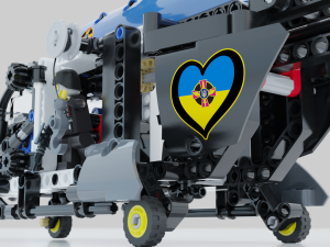 Lego Helicopter UA AIR FORCE Model 3D