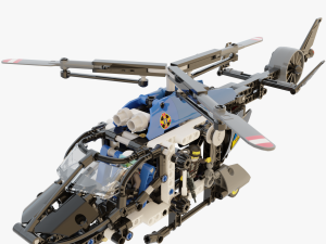 Lego Helicopter UA AIR FORCE Model 3D
