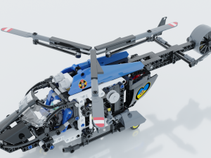 Lego Helicopter UA AIR FORCE Model 3D