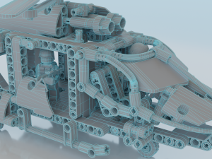 Lego Helicopter UA AIR FORCE Model 3D