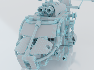 Lego Helicopter UA AIR FORCE Model 3D
