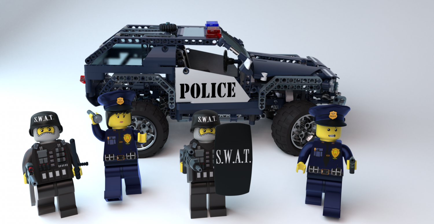 STL file Lego Geant Toilet Paper Police Sheriff Swat 🚽・3D printer design  to download・Cults