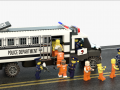 Lego police convoy with prisoners 3D Model