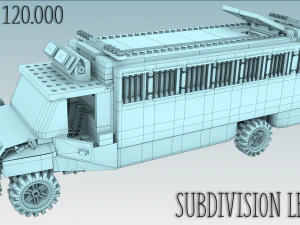 Lego police convoy with prisoners 3D Model