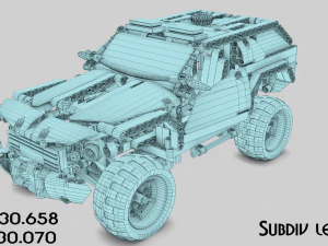 Lego police convoy with prisoners 3D Model