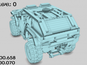 Lego police convoy with prisoners Modelo 3D