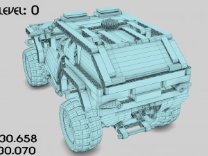 Lego police convoy with prisoners 3D Model