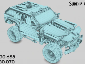 Lego police convoy with prisoners 3D Model