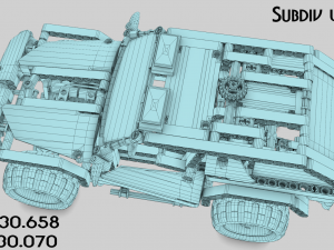 Lego police convoy with prisoners Modelo 3D