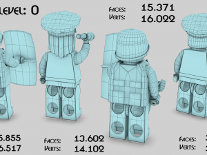 Lego police convoy with prisoners Modelo 3D