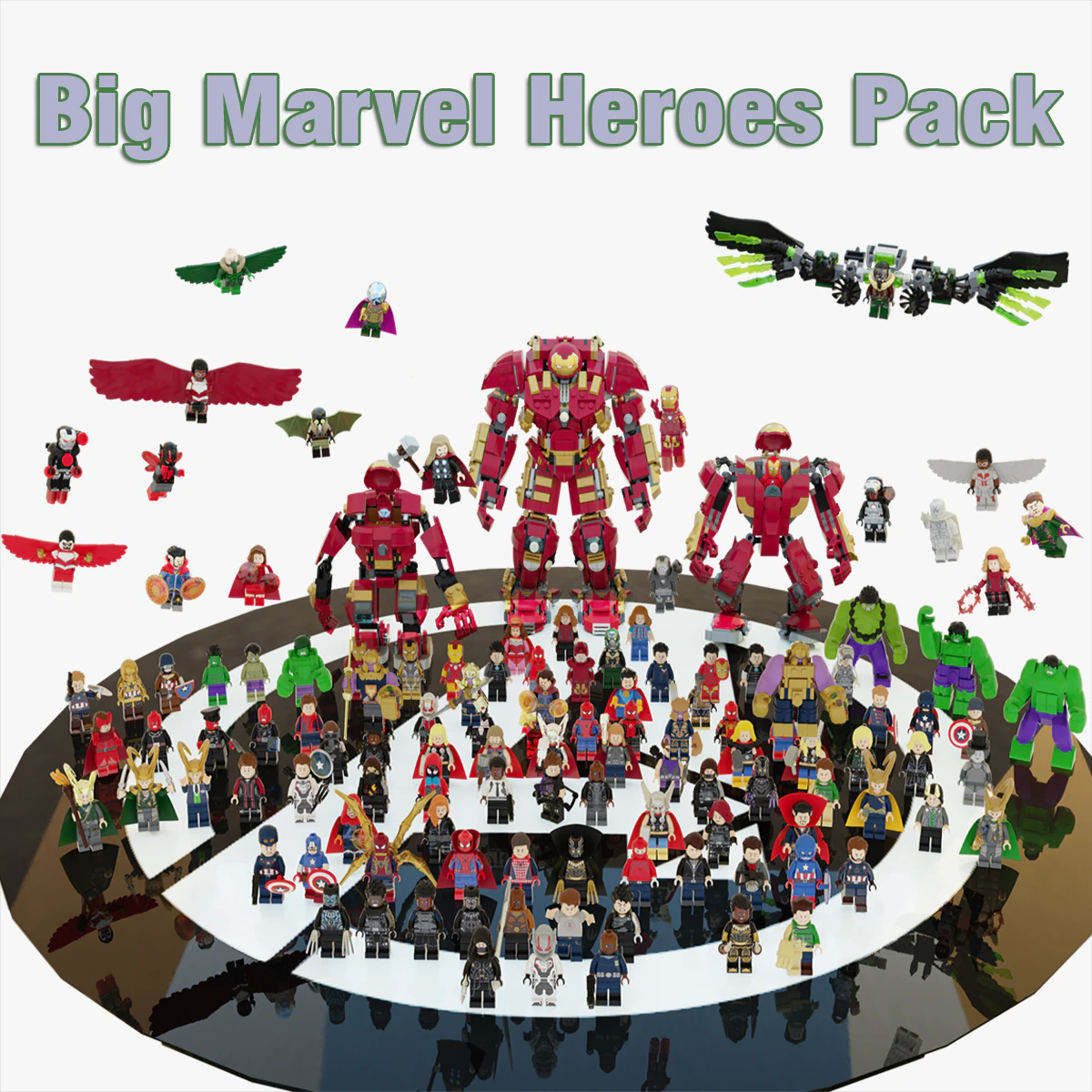 Lego Marvel Heroes Big Collection 3D Model .c4d .max .obj .3ds .fbx .stl .blend 