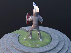Stylized Low Poly Animated Knight 3D Model